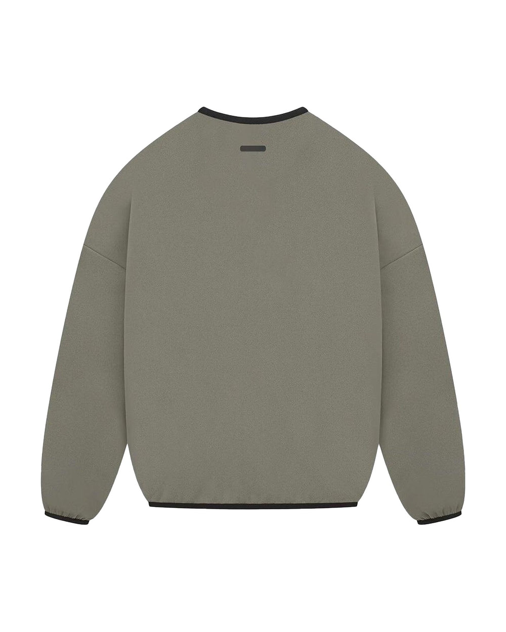 ADIDAS MEN'S ATHLETICS SUEDE FLEECE CREWNECK X FEAR OF GOD ATHLETICS CLAY - סווטשירט אדידס פיר אוף גוד זית-אפור לגברים - תמונה 2
