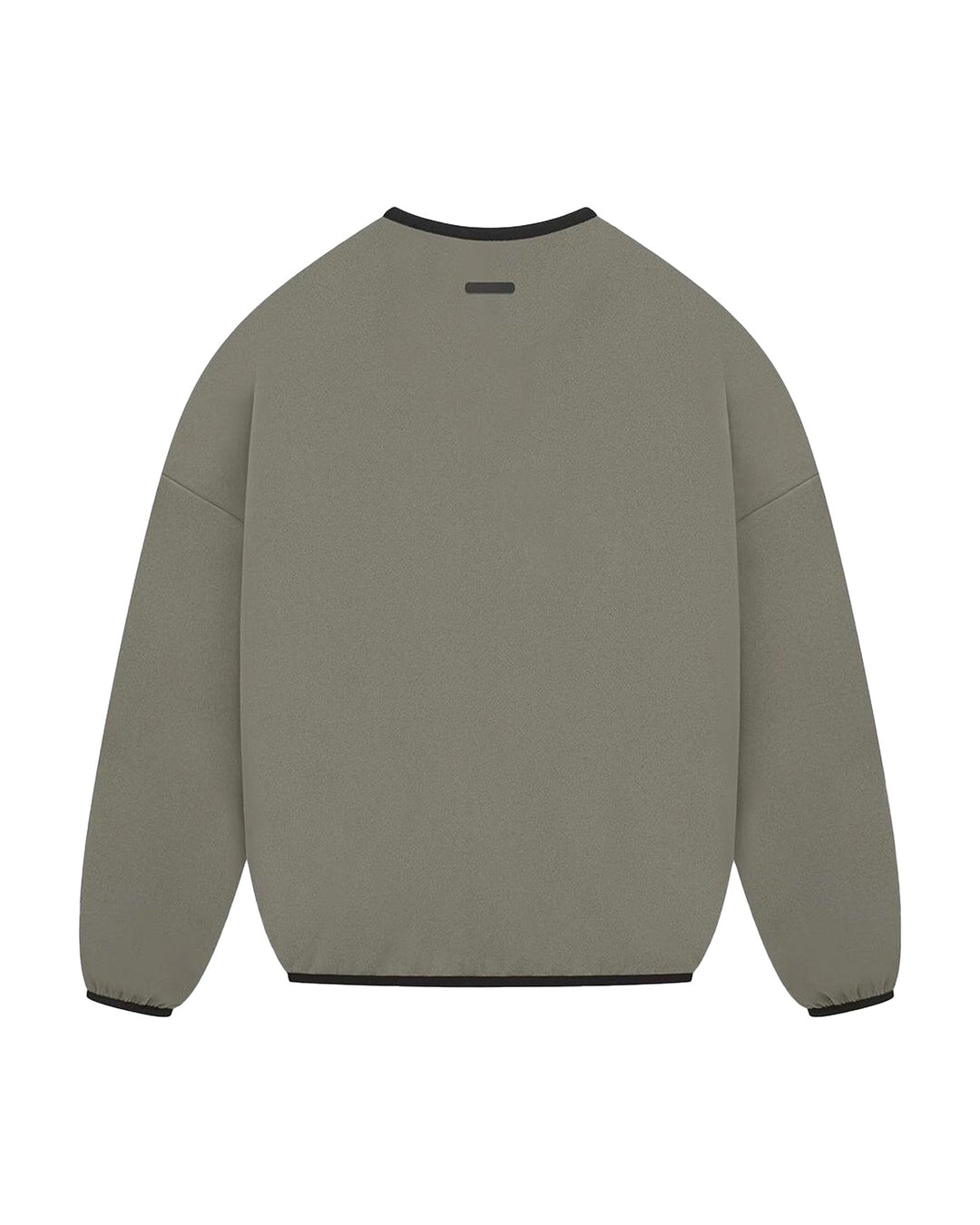 ADIDAS MEN'S ATHLETICS SUEDE FLEECE CREWNECK X FEAR OF GOD ATHLETICS CLAY - סווטשירט אדידס פיר אוף גוד זית-אפור לגברים - תמונה 2