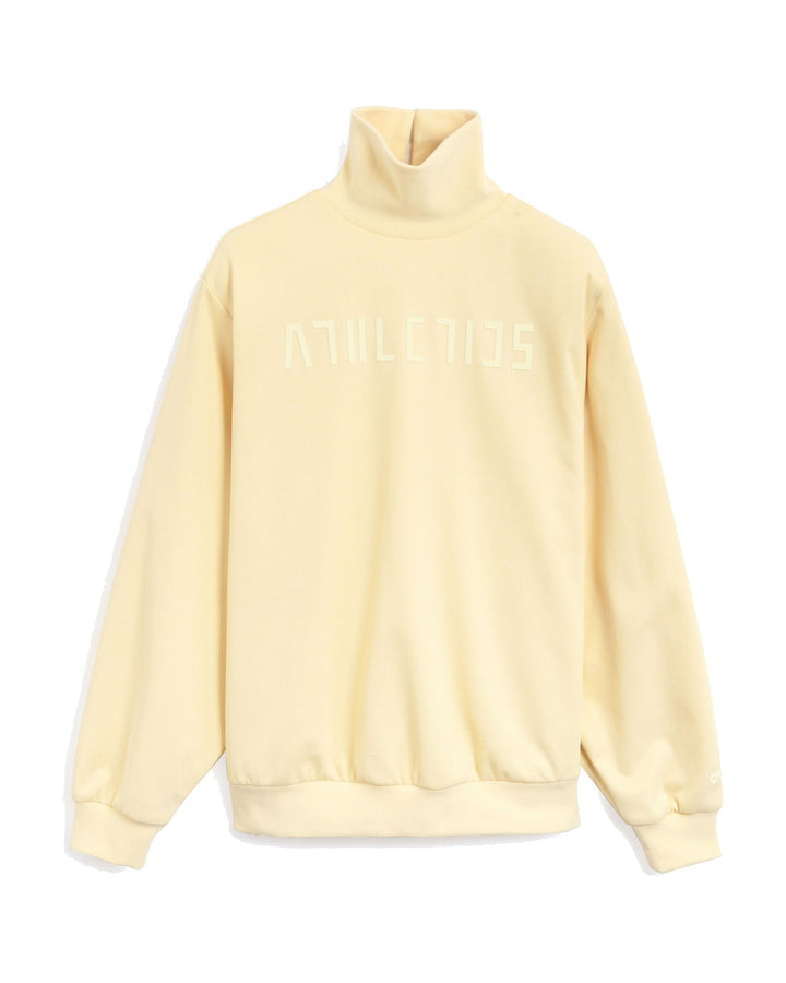 ADIDAS WOMEN'S ATHLETICS TRICOT MOCK NECK X FEAR OF GOD ATHLETICS PALE YELLOW - סווטשירט צווארון גבוה אדידס פיר אוף גוד צהוב וניל לנשים - תמונה 1