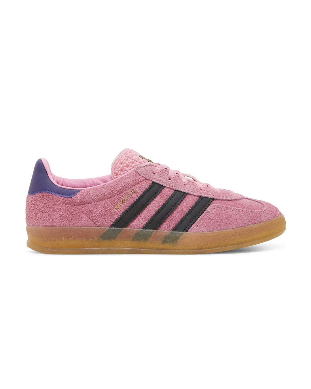 ADIDAS WOMEN'S GAZELLE INDOOR BLISS PINK PURPLE סניקרס אדידס גאזל אינדור ורוד שחור וסגול לנשים