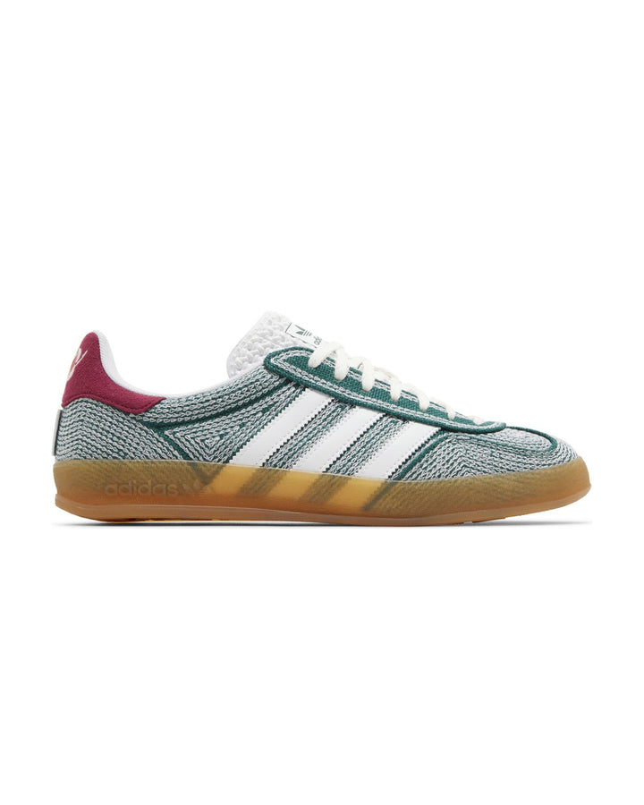 ADIDAS UNISEX GAZELLE INDOOR X SEAN WOTHERSPOON GREEN HEMP סניקרס אדידס גאזל אינדור שון וות׳רספון ירוק לבן ובורדו יוניסקס