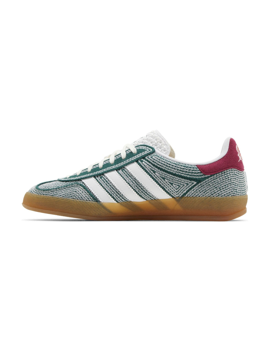 ADIDAS UNISEX GAZELLE INDOOR X SEAN WOTHERSPOON GREEN HEMP סניקרס אדידס גאזל אינדור שון וות׳רספון ירוק לבן ובורדו יוניסקס
