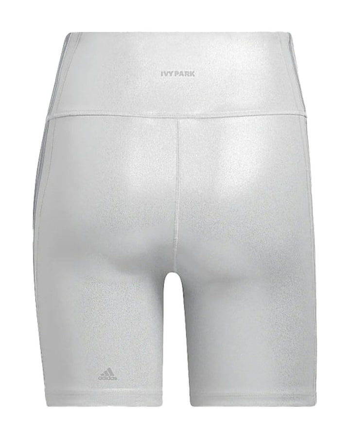ADIDAS WOMEN'S BIKER SHORTS X IVY PARK SILVER METALLIC - טייץ קצר אדידס איבי פארק כסוף מטאלי לנשים - תמונה 1