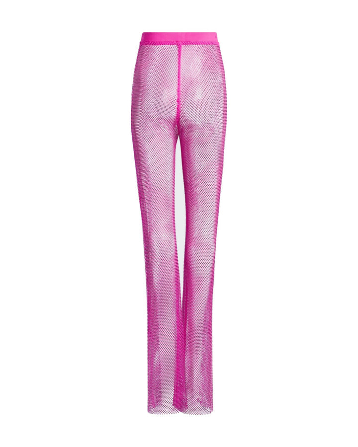 ADIDAS WOMEN'S CRYSTAL MESH PANTS X IVY PARK SHOCK PINK - מכנס רשת אדידס איבי פארק ורוד פוקסיה לנשים - תמונה 2