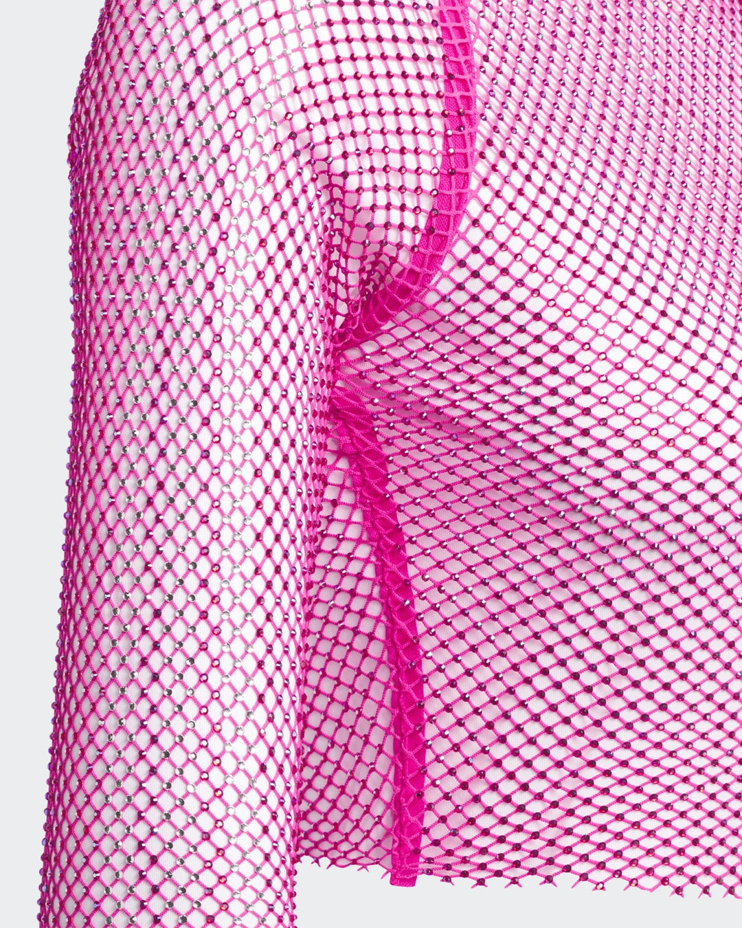 ADIDAS WOMEN'S CRYSTAL MESH TOP X IVY PARK SHOCK PINK - חולצת רשת אדידס איבי פארק ורוד פוקסיה לנשים - תמונה 4