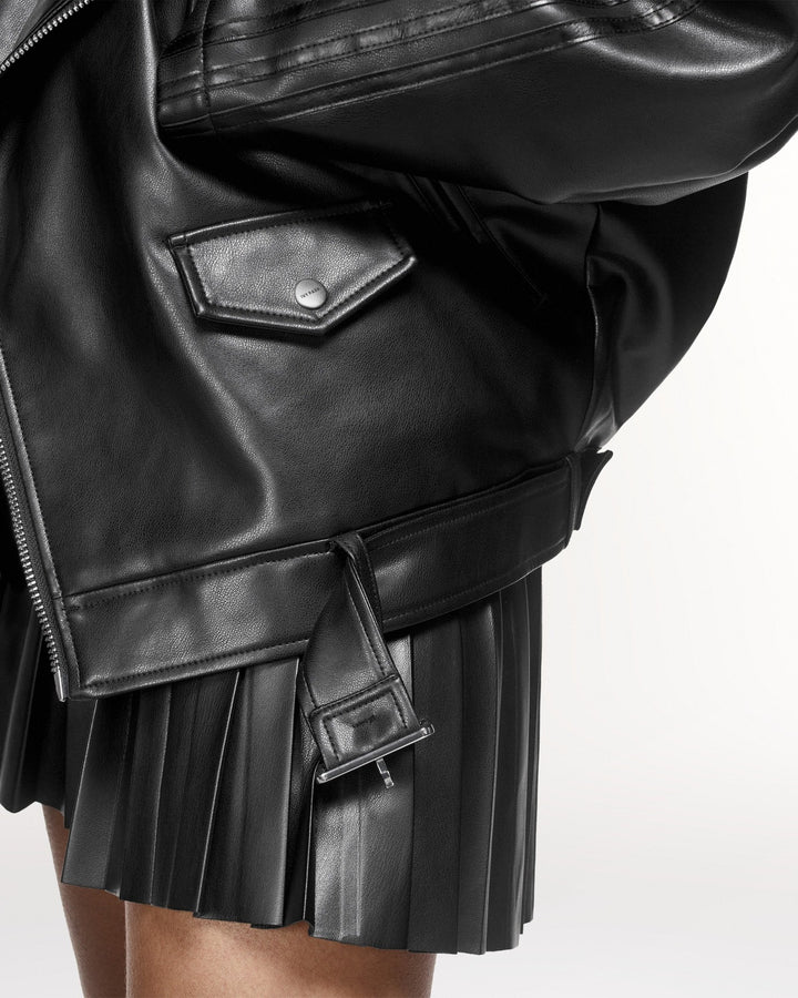ADIDAS UNISEX MOTO TOUR JACKET X IVY PARK BLACK - ז׳קט אופנוענים אדידס איבי פארק שחור יוניסקס - תמונה 6