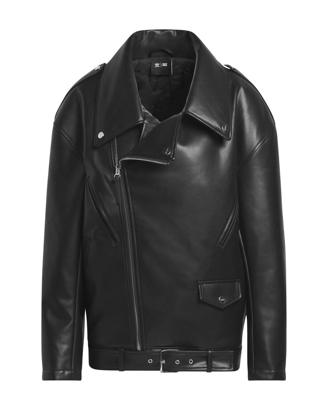 ADIDAS UNISEX MOTO TOUR JACKET X IVY PARK BLACK - ז׳קט אופנוענים אדידס איבי פארק שחור יוניסקס - תמונה 1