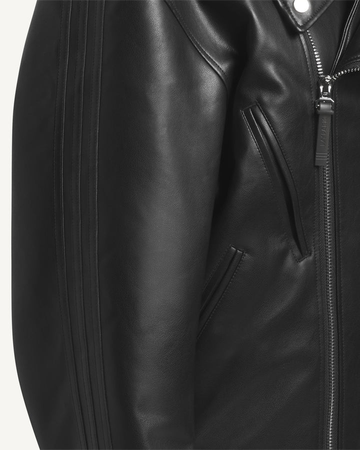 ADIDAS UNISEX MOTO TOUR JACKET X IVY PARK BLACK - ז׳קט אופנוענים אדידס איבי פארק שחור יוניסקס - תמונה 4