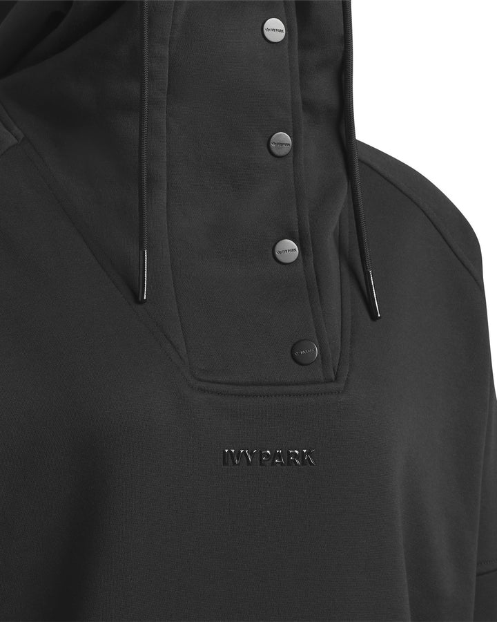 ADIDAS UNISEX SNAPNECK HOODIE X IVY PARK BLACK - קפוצ׳ון אדידס איבי פארק שחור יוניסקס - תמונה 3