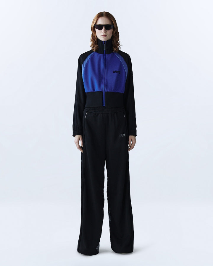 ADIDAS WOMEN'S TRACK TOP X MONCLER ROYAL BLUE BLACK - ז׳קט טרנינג אדידס מונקלר כחול רויאל ושחור לנשים - תמונה 4