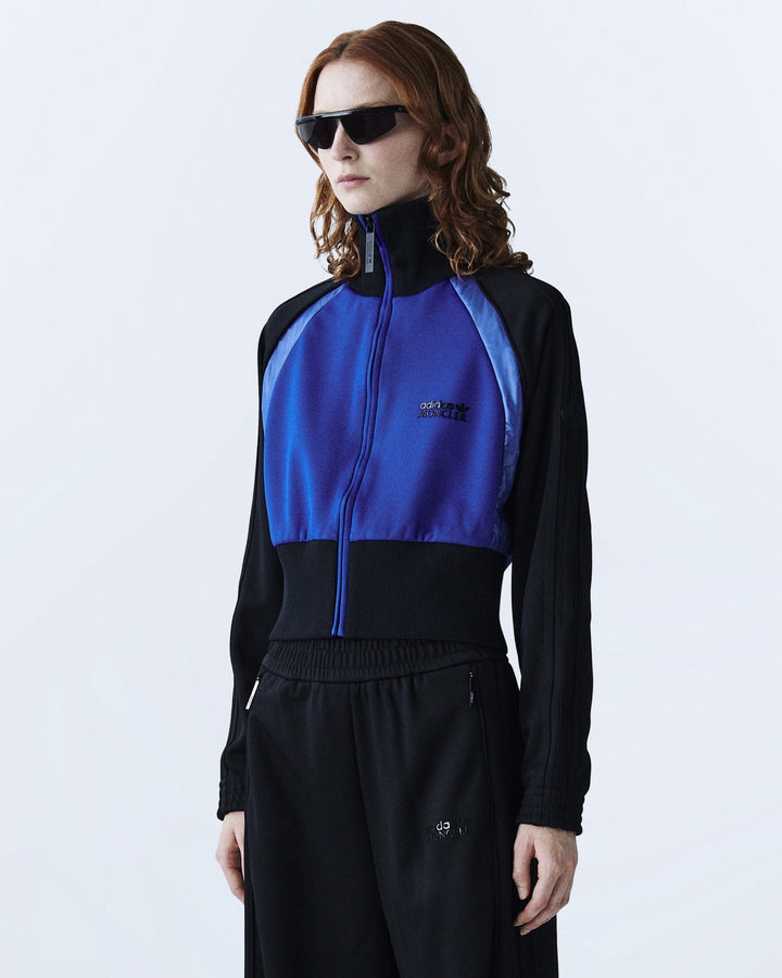 ADIDAS WOMEN'S TRACK TOP X MONCLER ROYAL BLUE BLACK - ז׳קט טרנינג אדידס מונקלר כחול רויאל ושחור לנשים - תמונה 5