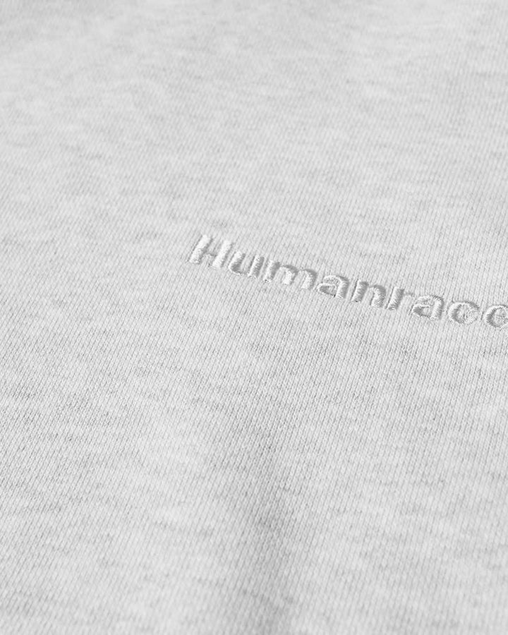 ADIDAS UNISEX BASICS HOODIE X PHARRELL WILLIAMS LIGHT GREY HEATHER - קפוצ׳ון אדידס פארל וויליאמס אפור בהיר מלאנז׳ יוניסקס - תמונה 3