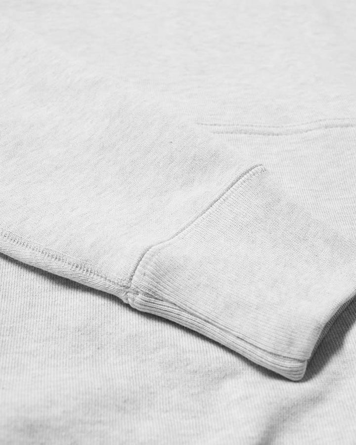 ADIDAS UNISEX BASICS HOODIE X PHARRELL WILLIAMS LIGHT GREY HEATHER - קפוצ׳ון אדידס פארל וויליאמס אפור בהיר מלאנז׳ יוניסקס - תמונה 4