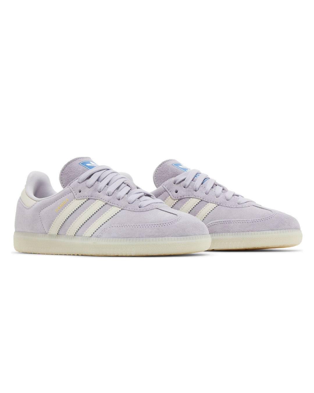 ADIDAS UNISEX SAMBA OG SILVER DAWN סניקרס אדידס סמבה לילך בהיר ולבן יוניסקס