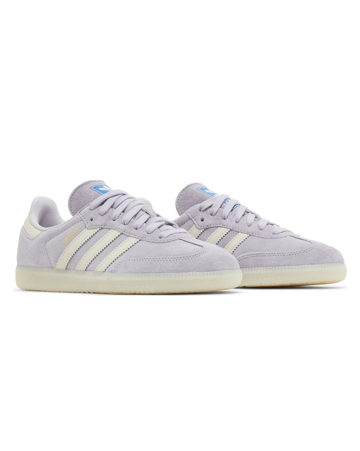ADIDAS UNISEX SAMBA OG SILVER DAWN סניקרס אדידס סמבה לילך בהיר ולבן יוניסקס