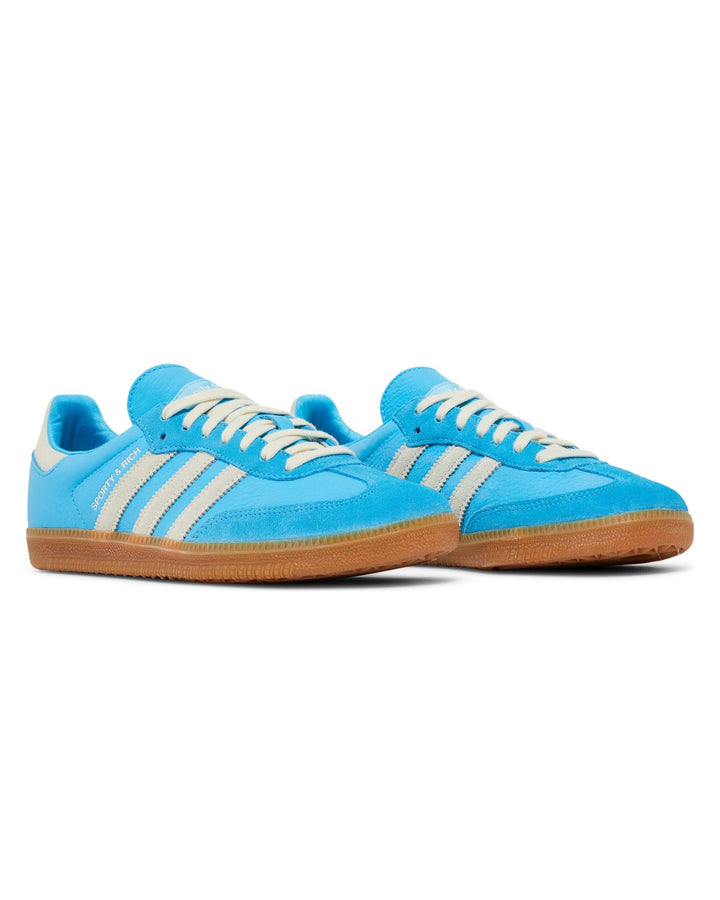 ADIDAS UNISEX SAMBA OG X SPORTY & RICH BLUE RUSH סניקרס אדידס סמבה ספורטי אנד ריץ׳ כחול ולבן יוניסקס