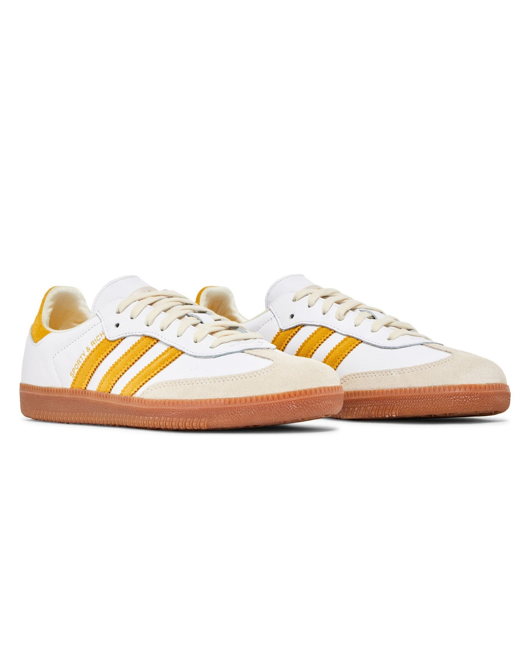 ADIDAS UNISEX SAMBA OG X SPORTY & RICH WHITE BOLD GOLD סניקרס אדידס סמבה ספורטי אנד ריץ׳ לבן וצהוב יוניסקס