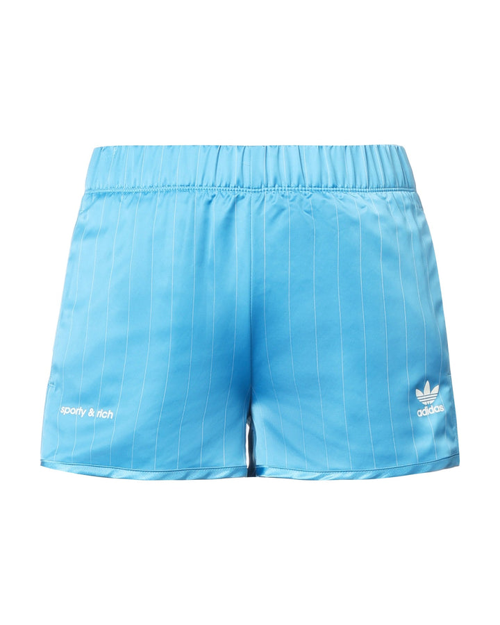 ADIDAS WOMEN'S SHORTS X SPORTY & RICH CLEAR SKY - מכנס קצר אדידס ספורטי אנד ריץ׳ תכלת לנשים - תמונה 1