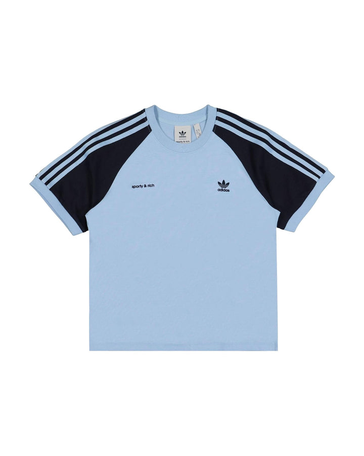 ADIDAS WOMEN'S TEE X SPORTY & RICH CLEAR SKY - טי שירט אדידס ספורטי אנד ריץ׳ תכלת לנשים - תמונה 1