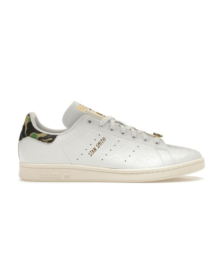ADIDAS UNISEX STAN SMITH X BAPE CLOUD WHITE סניקרס אדידס סטן סמית׳ בייפ לבן יוניסקס