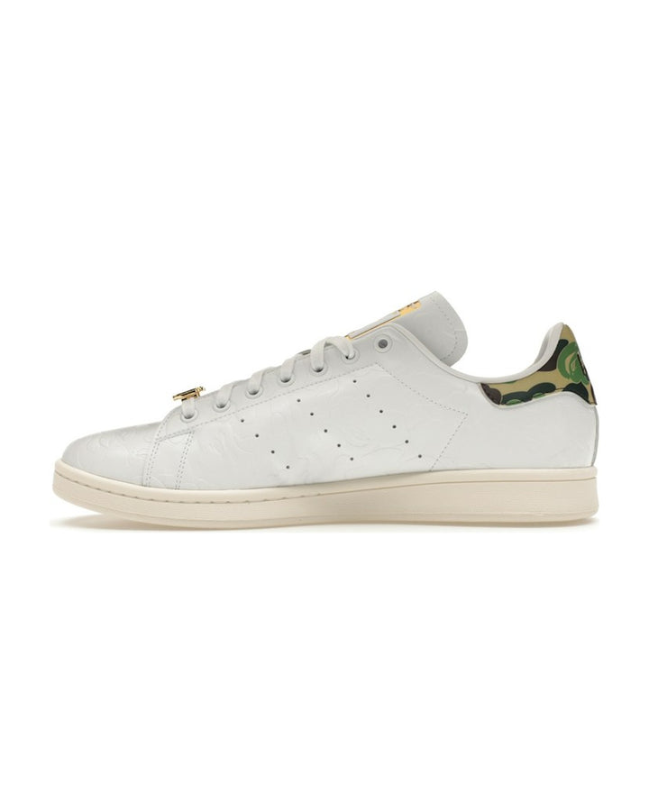 ADIDAS UNISEX STAN SMITH X BAPE CLOUD WHITE סניקרס אדידס סטן סמית׳ בייפ לבן יוניסקס