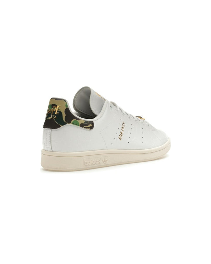 ADIDAS UNISEX STAN SMITH X BAPE CLOUD WHITE סניקרס אדידס סטן סמית׳ בייפ לבן יוניסקס