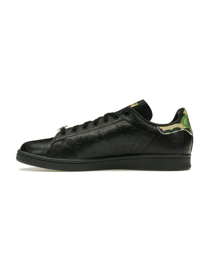ADIDAS UNISEX STAN SMITH X BAPE CORE BLACK סניקרס אדידס סטן סמית׳ בייפ שחור יוניסקס