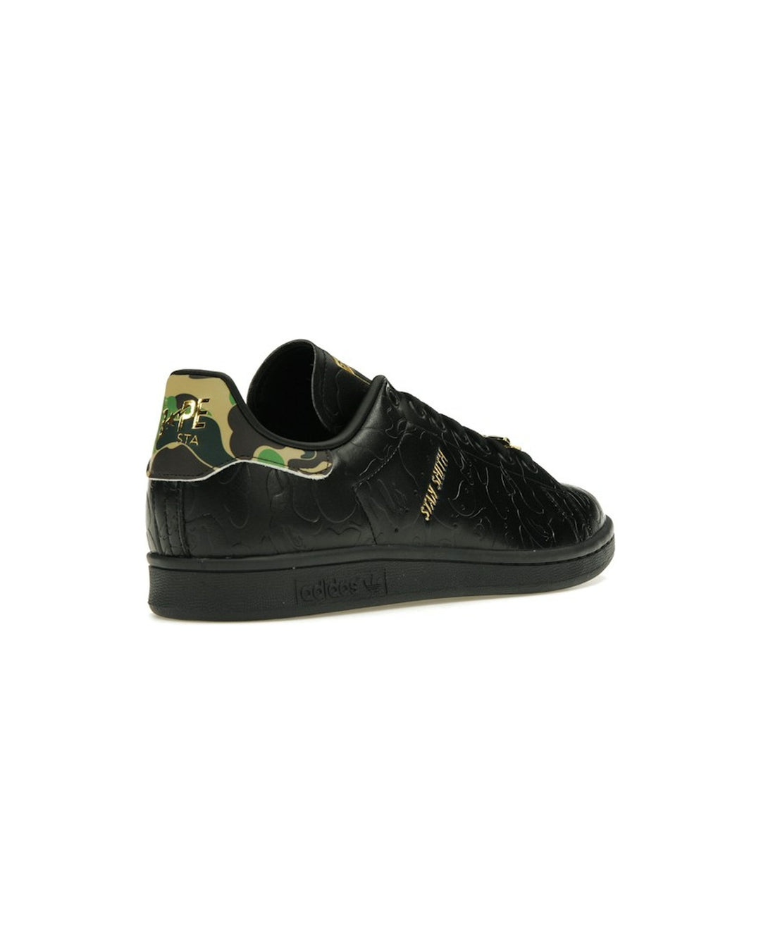 ADIDAS UNISEX STAN SMITH X BAPE CORE BLACK סניקרס אדידס סטן סמית׳ בייפ שחור יוניסקס