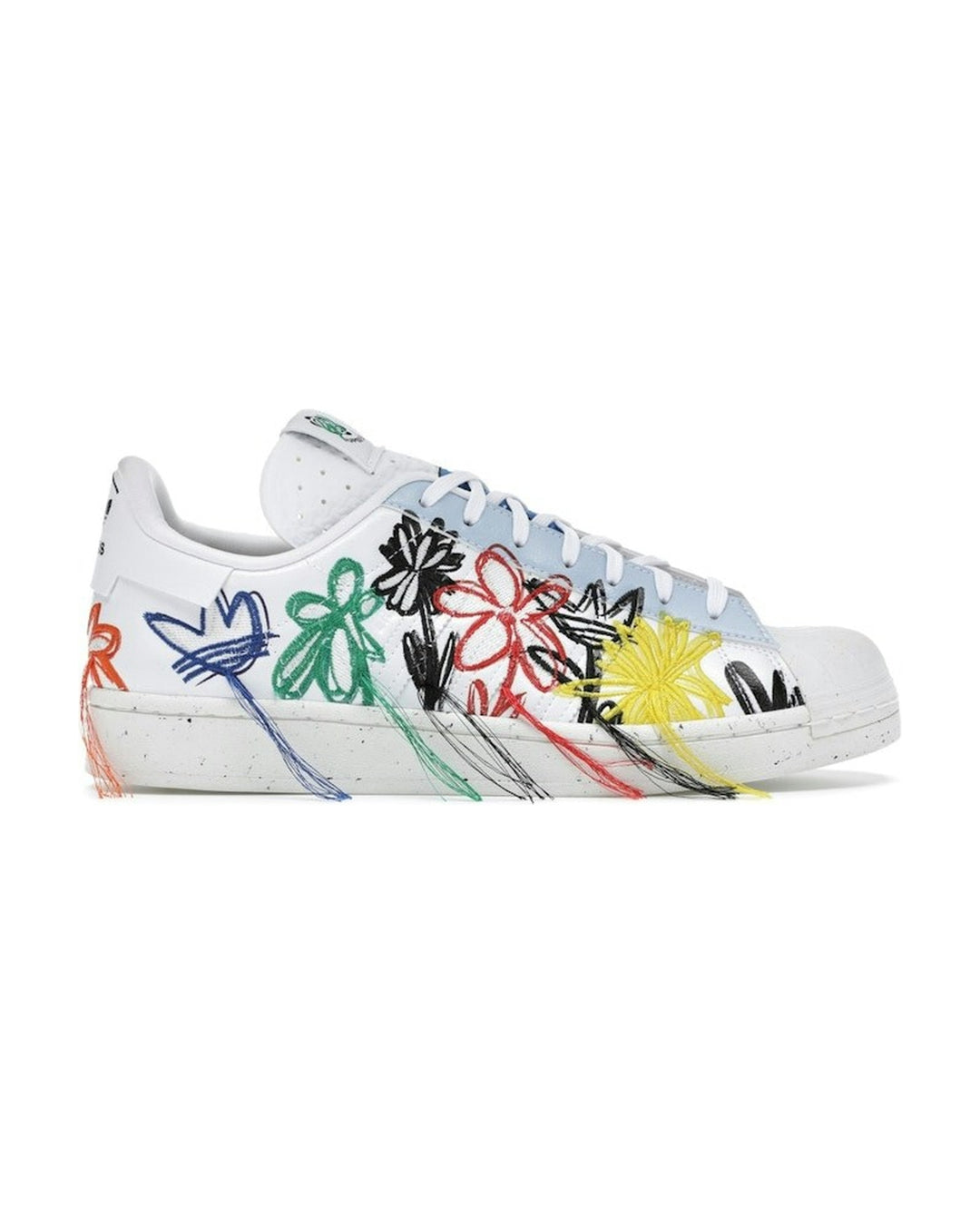 ADIDAS MEN'S SUPERSTAR X SEAN WOTHERSPOON SUPEREARTH WHITE - סניקרס אדידס סופרסטאר שון וות׳רספון לבן ושמנת לגברים - תמונה 1