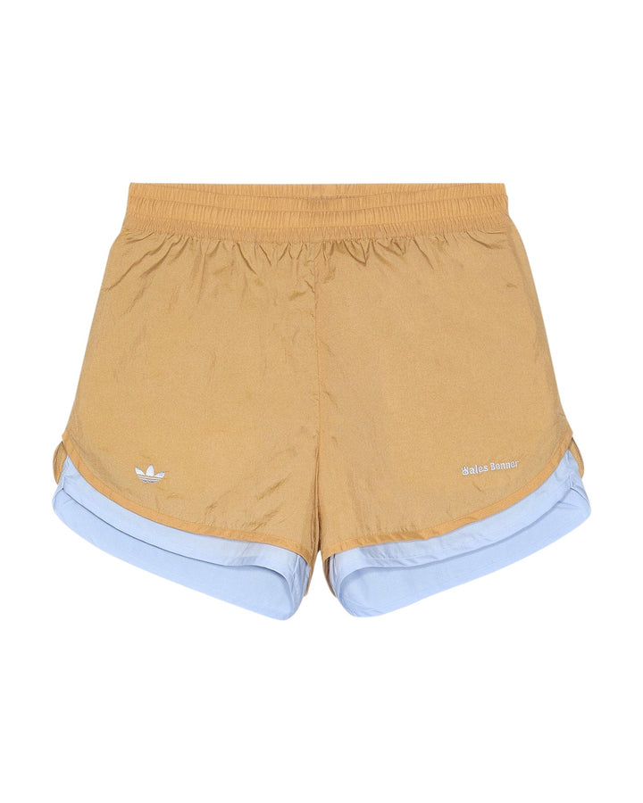 ADIDAS UNISEX NYLON LAYERED SHORTS X WALES BONNER BEIGE - מכנס קצר אדידס ויילס בונר בז׳ יוניסקס - תמונה 1