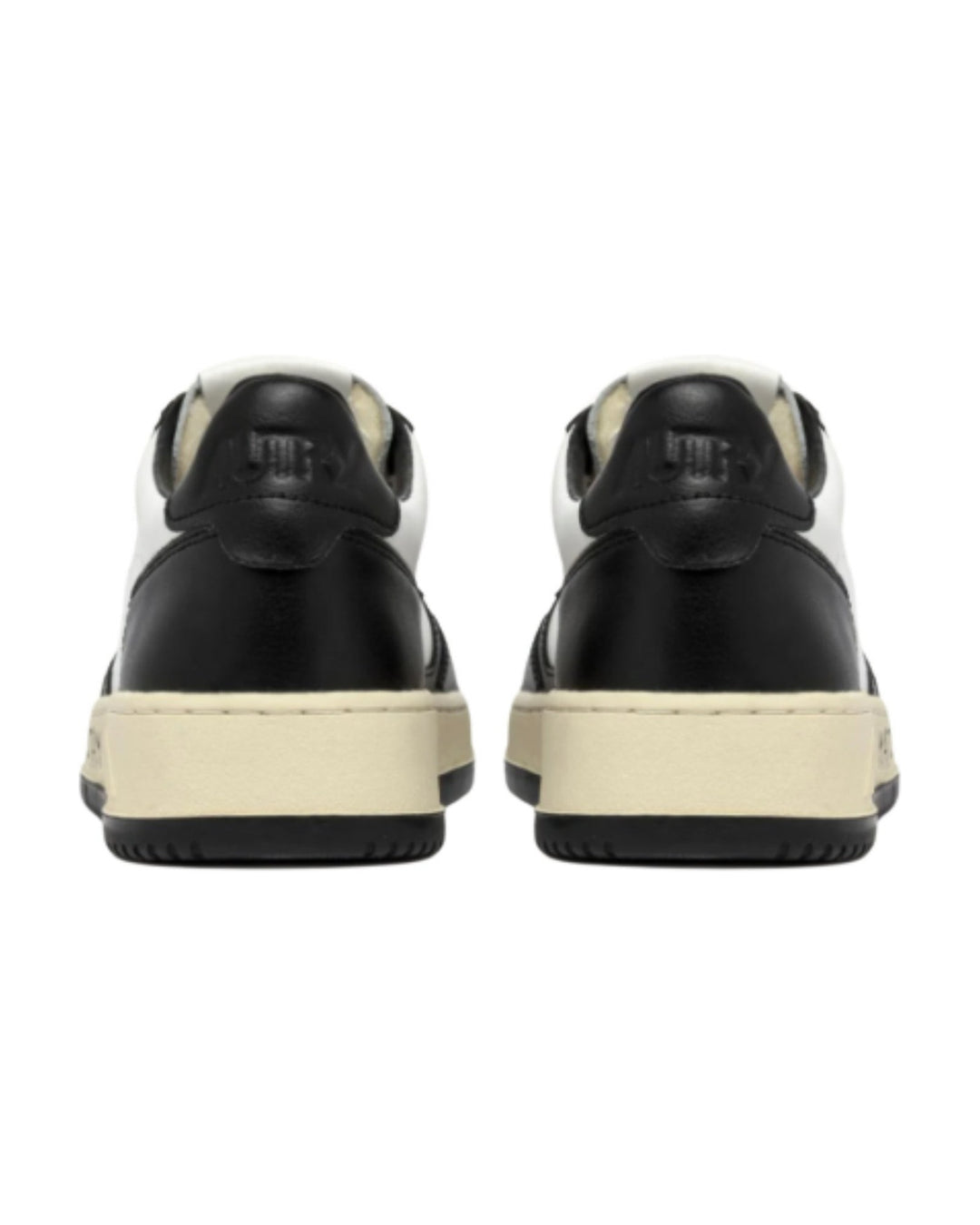 AUTRY MEN'S MEDALIST LOW GAME SET MATCH LEATHER WHITE BLACK - סניקרס אוטרי מדליסט גיים סט מאץ׳ עור לבן שחור לגברים - תמונה 3