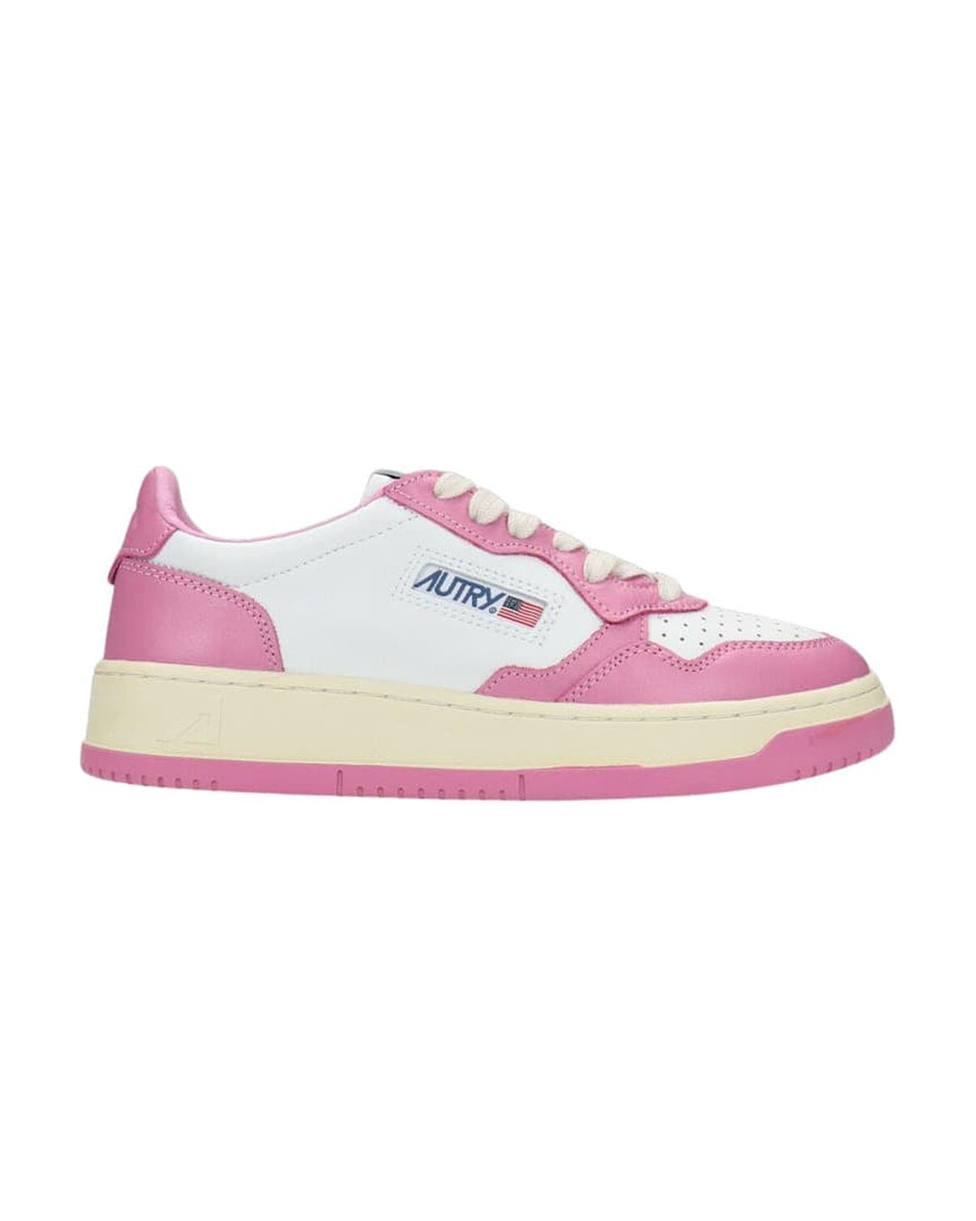 AUTRY WOMEN'S MEDALIST LOW BICOLOR WHITE MAUVE סניקרס אוטרי מדליסט לבן ורוד לנשים