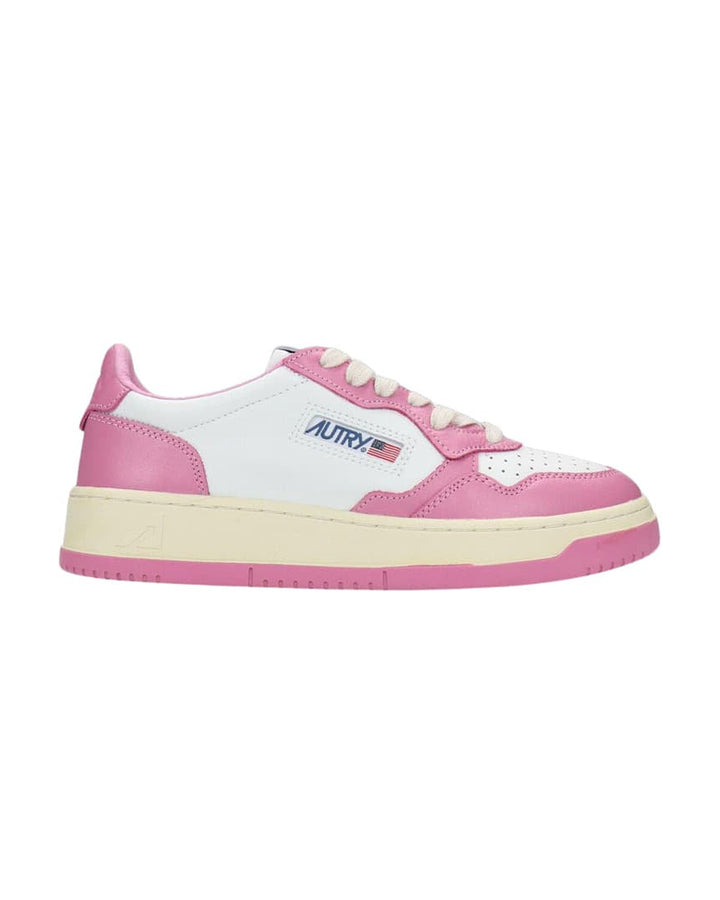 AUTRY WOMEN'S MEDALIST LOW BICOLOR WHITE MAUVE סניקרס אוטרי מדליסט לבן ורוד לנשים