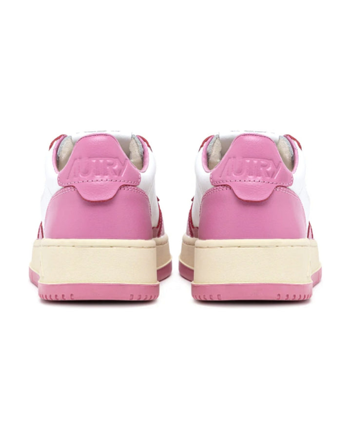 AUTRY WOMEN'S MEDALIST LOW BICOLOR WHITE MAUVE סניקרס אוטרי מדליסט לבן ורוד לנשים