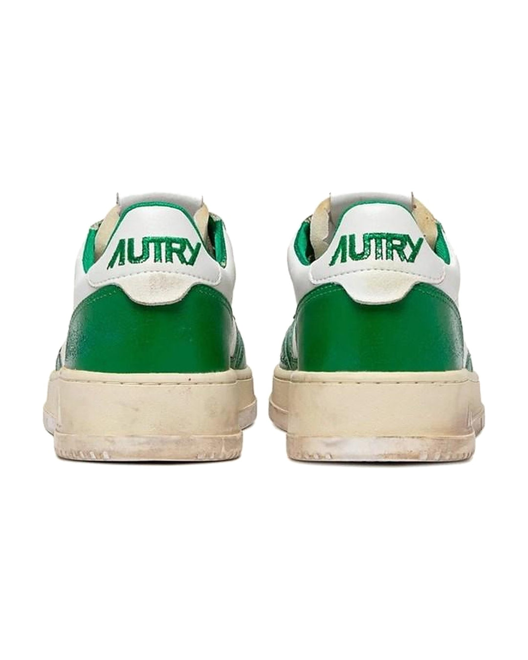 AUTRY MEN'S MEDALIST LOW SUPER VINTAGE WHITE GREEN סניקרס אוטרי מדליסט סופר וינטג׳ לבן ירוק לגברים