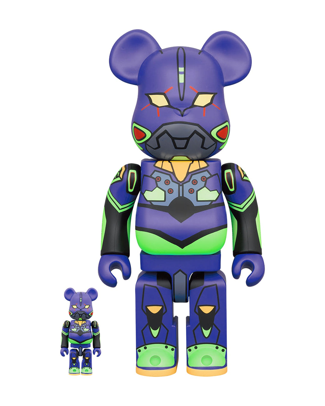 MEDICOM TOY BE@RBRICK EVANGELION UNIT-01 NEW PAINT 100% & 400%