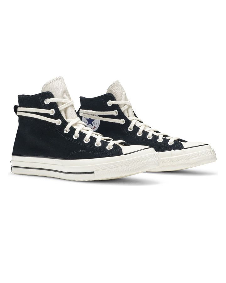 CONVERSE UNISEX CHUCK 70 HI X FEAR OF GOD ESSENTIALS BLACK סניקרס קונברס צ׳אק 70 גבוהות פיר אוף גוד אסנשלס שחור יוניסקס