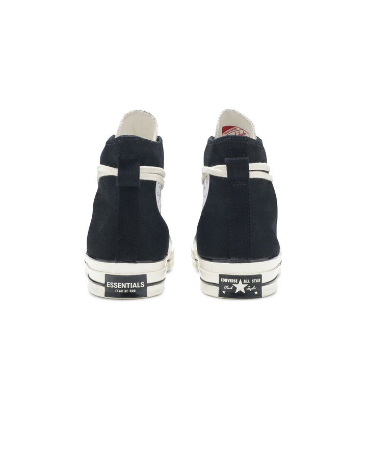 CONVERSE UNISEX CHUCK 70 HI X FEAR OF GOD ESSENTIALS BLACK סניקרס קונברס צ׳אק 70 גבוהות פיר אוף גוד אסנשלס שחור יוניסקס