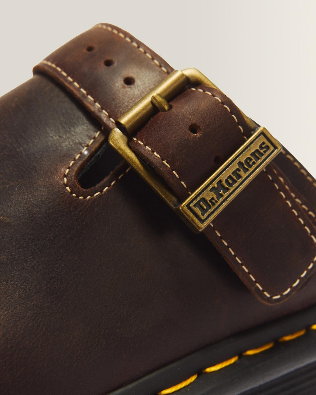 DR. MARTENS ZEBZAG MULE DARK BROWN CRAZY HORSE