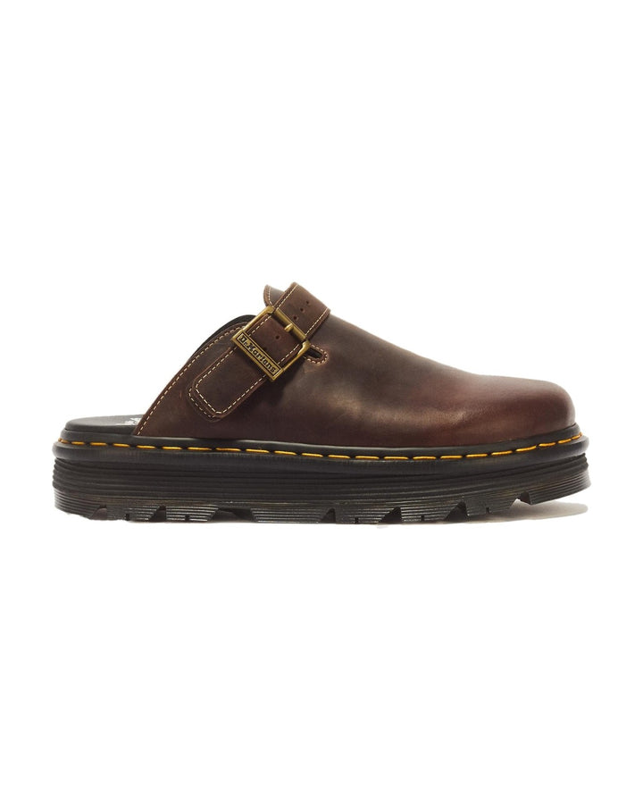 DR. MARTENS ZEBZAG MULE DARK BROWN CRAZY HORSE