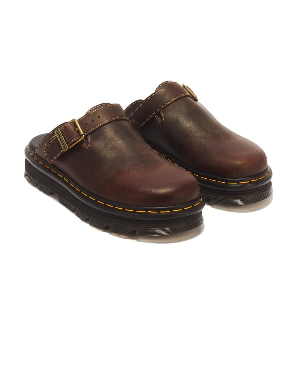 DR. MARTENS ZEBZAG MULE DARK BROWN CRAZY HORSE