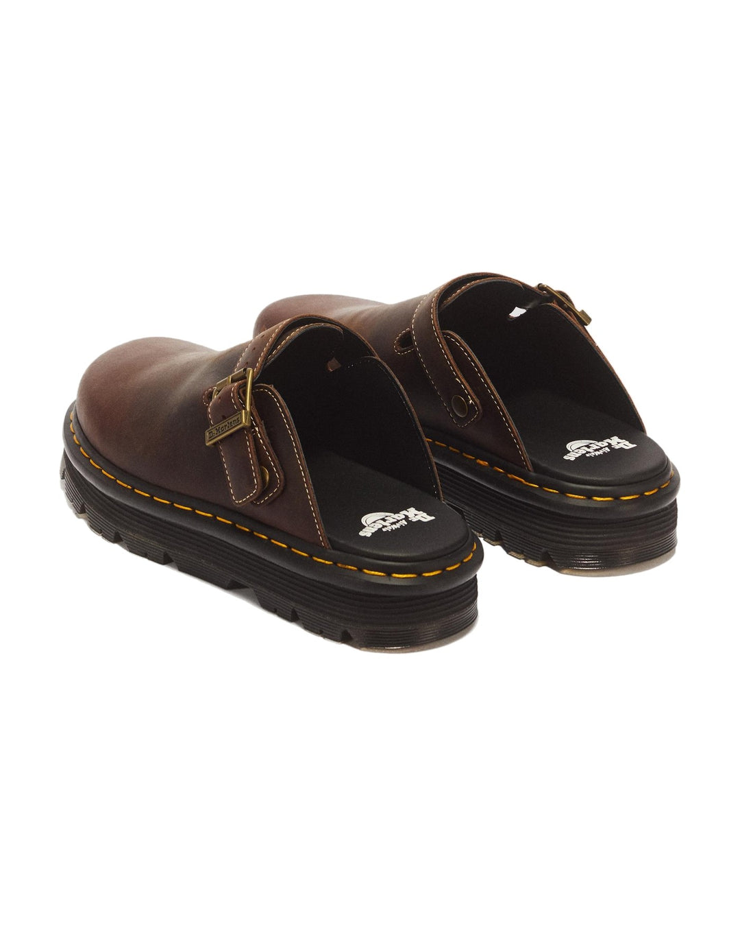 DR. MARTENS ZEBZAG MULE DARK BROWN CRAZY HORSE