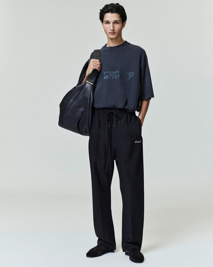 ESSENTIALS MEN'S 90S SHORT SLEEVE TEE VINTAGE BLACK חולצת טי אסנשלס 90S שחור וינטג׳ לגברים - תמונה 5
