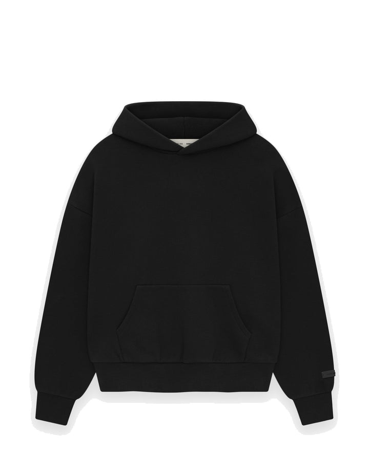 ESSENTIALS MEN'S CLASSIC FIT FLEECE HOODIE JET BLACK קפוצ׳ון אסנשלס קלאסיק פיט שחור לגברים - תמונה 1