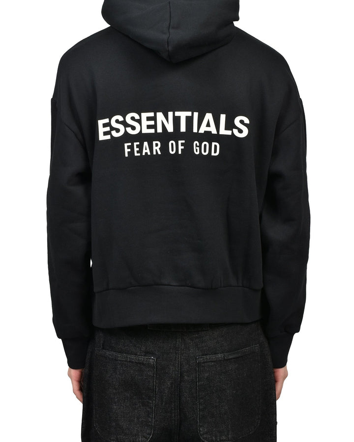 ESSENTIALS MEN'S CLASSIC HOODIE VINTAGE BLACK קפוצ׳ון אסנשלס קלאסיק שחור וינטג׳ לגברים - תמונה 6