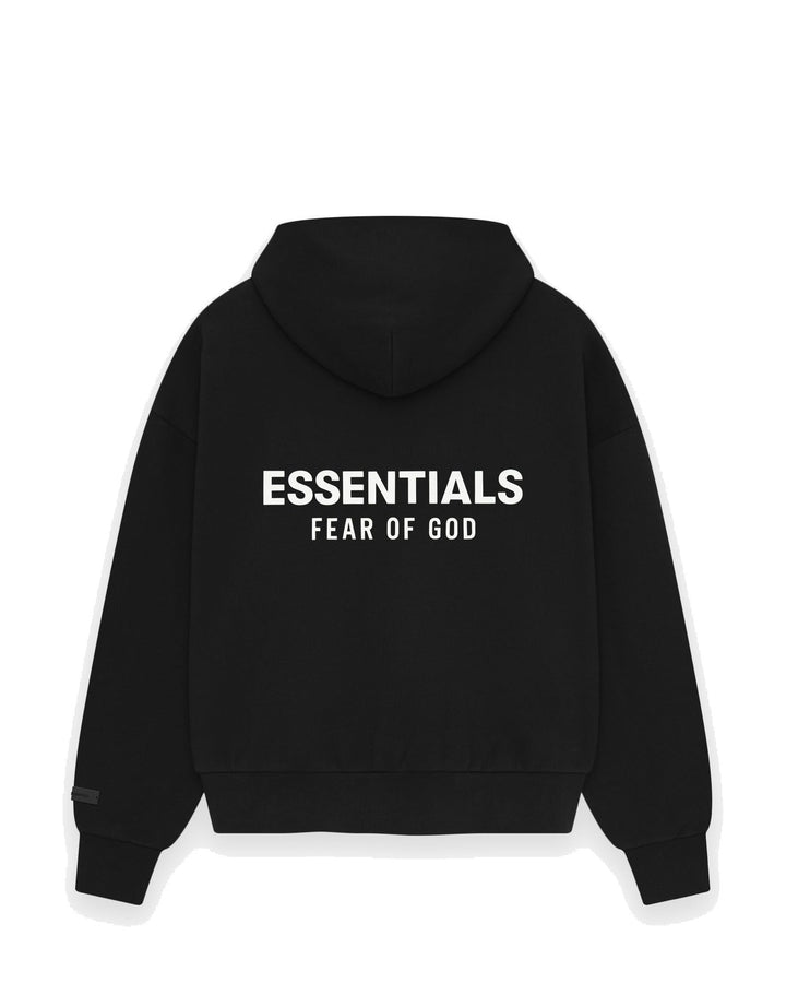 ESSENTIALS MEN'S CLASSIC HOODIE VINTAGE BLACK קפוצ׳ון אסנשלס קלאסיק שחור וינטג׳ לגברים - תמונה 2