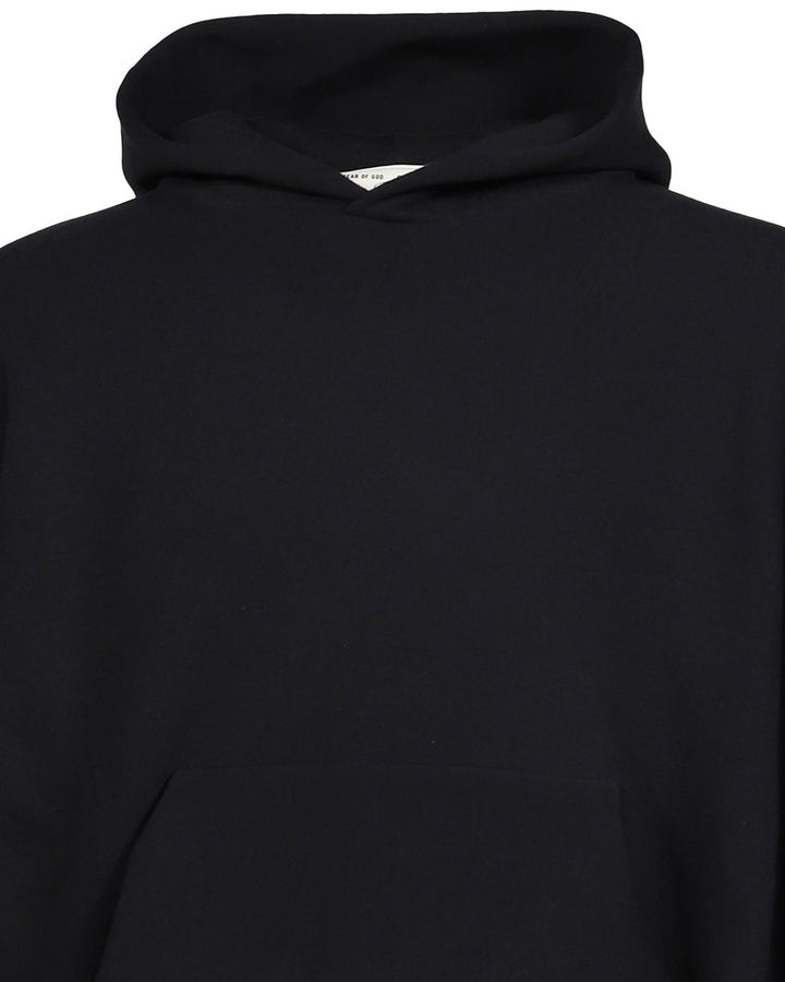 ESSENTIALS MEN'S CLASSIC HOODIE VINTAGE BLACK קפוצ׳ון אסנשלס קלאסיק שחור וינטג׳ לגברים - תמונה 3