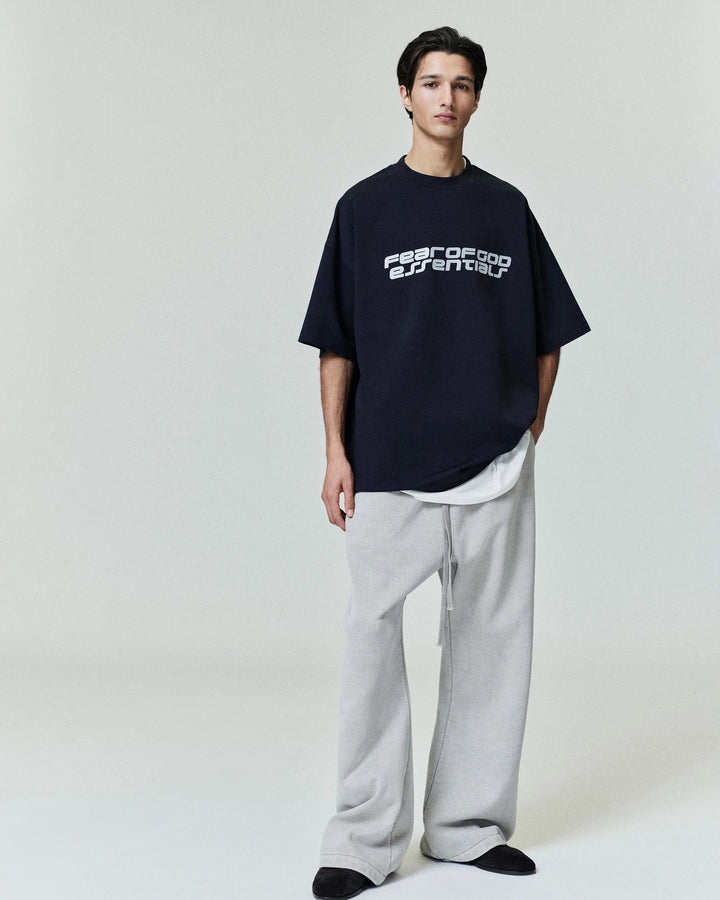 ESSENTIALS MEN'S PONTE 90S SHORT SLEEVE TEE VINTAGE BLACK חולצת טי אסנשלס פונטה 90S שחור וינטג׳ לגברים - תמונה 4