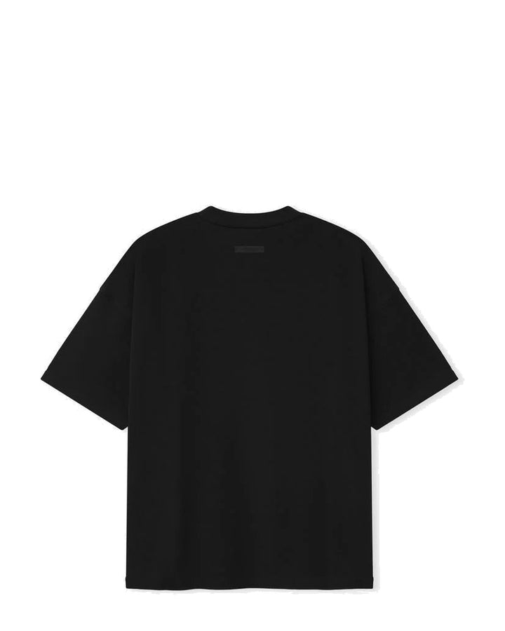 ESSENTIALS MEN'S PONTE 90S SHORT SLEEVE TEE VINTAGE BLACK חולצת טי אסנשלס פונטה 90S שחור וינטג׳ לגברים - תמונה 2