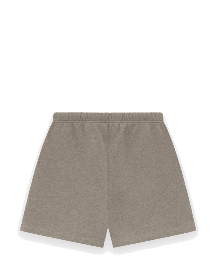 ESSENTIALS MEN'S SOCCER FLEECE SHORTS HOMESTEAD HEATHER מכנס קצר אסנשלס סוקר פליס חום-אפור מלאנז׳ לגברים - תמונה 2